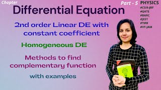 2nd order linear homogeneous differential equation with constant coefficients [upl. by Annunciata541]