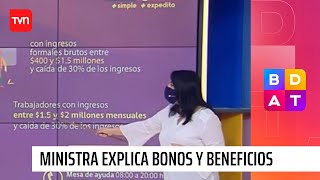 Ministra Rubilar explica quiénes pueden acceder al Bono de Clase Media y otros beneficios  BDAT [upl. by Balac788]