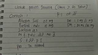 Cara Menghitung DM DOSIS MAKSIMAL suatu Resep Racikan Obat [upl. by Iruahs864]