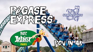 Pégase Express POV  Parc Astérix 2023 4K [upl. by Trager]