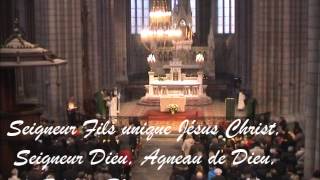 Gloria  Gloire à Dieu  Messe du Peuple de Dieu avec paroles [upl. by Airegin412]