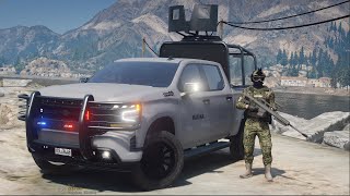 GTA 5 POLICIA  MARINA DE MEXICO PERSIGUIENDO AUTO CON GENTE 4RM4D4  TheAxelGamer [upl. by Chemar]