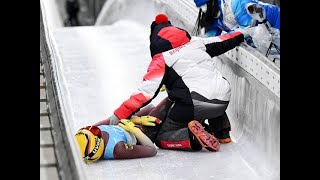 RodelOlympiadrama Medaillentraum von Julia Taubitz im Erzgebirge nach Sturz verloren [upl. by Pacien]