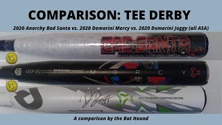 Bat Comparison 2020 Anarchy Bad Santa vs 2020 Demarini Mercy vs 2020 Demarini Juggy all ASA [upl. by Eberly]