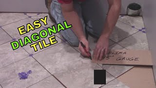 Diagonal tile tips and tricks to make ceramic ceramic tile installation easy [upl. by Hunt]