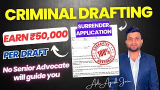 Junior Advocates will Earn ₹50000  Criminal Drafting IMPORTANT  Ayush Jain Sir [upl. by Ynnavoeg424]