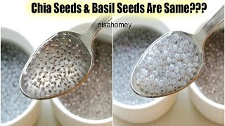 Chia Seeds amp Basil Seeds Sabja Are The Same  Quick Weight Loss With Chia Seeds  Health Benefits [upl. by Leahcimsemaj]