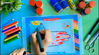 Creative Hand Printing Craft for Kids Make a Hen [upl. by Ausoj231]