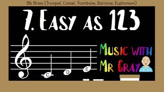 Trumpet play along  7 Easy as 123 [upl. by Valer406]