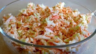 SWEET CREAMY COLESLAW RECIPE [upl. by Foster588]