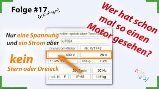 Motortypenschild mit nur einer Spannung aber ohne Stern oder Dreieck  Geniesfragen17  Elektroniker [upl. by Atirahc]