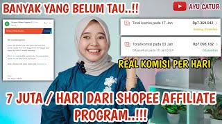 DAPAT 7 JUTA  HARI DARI SHOPEE AFFILIATE PROGRAM BONGKAR RAHASIA DAPAT KOMISI BANYAK DI SHOPEE [upl. by Ynamrej400]