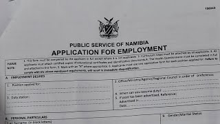 how to fill in a Government Application form CORRECTLY NAMIBIAN YouTuber [upl. by Dorris]