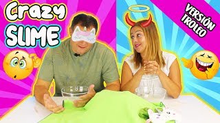 123 CRAZY SLIME  Reto de Slime Troleo  Marta VS David  Slime Videos [upl. by Mayeda34]