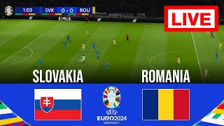 🔴LIVE  Slovakia vs Romania  UEFA Euro Cup 2024  Match Live Today  Full Match Streaming [upl. by Aneen]