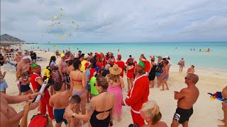 Cayo Coco Cuba Santa on the beach Dec 25 2023 [upl. by Oivalf302]