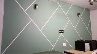 Wall paint form masking tape designmasking tape design a to z डिजाइन कैसे करें पूरी जानकारी [upl. by Neersin]