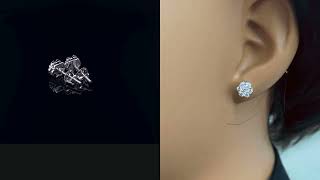 Diamond Celebrity’s Men’sWomen’s 925 Silver White 050ct VVS ‘D’ Moissanite Floral Stud Earrings [upl. by Onitnevuj]