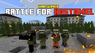 War server BATTLE FOR HOSTOMEL Minecraft‼️WCA ADDON MCPE [upl. by Godard764]