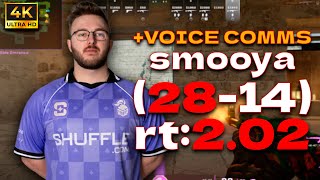 smooya 2814 rt202 VOICE COMMS ancient  FACEIT Ranked EU  cs2 pov [upl. by Htebzil694]