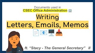 How to Write Business Letters Emails Memos  CSEC Office Administration [upl. by Luemas]