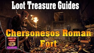 Assassins Creed Origins  Chersonesos Roman Fort  Loot Treasure Guidess [upl. by Ashti]