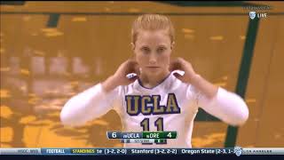 UCLA at Oregon  NCAA Womens Volleyball Oct 12th 2016 [upl. by Ayardna]