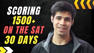 Scoring 1500 on the SAT in 1 month  Complete Plan No Coaching Needed Free Study Material [upl. by Enitnemelc31]