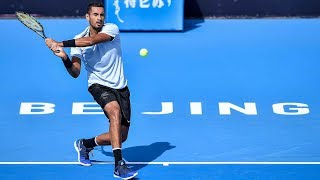 NICK KYRGIOS AUS doubles with GENIE BOUCHARD 🎾 COURT PRACTICE 🐼 October 2017 China [upl. by Hungarian]