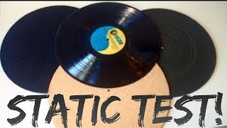 Turntable Mat Static Test Rubber vs Felt vs Cork [upl. by Enialed365]