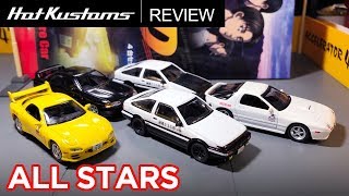 Kyosho Initial D Movie All Stars AE86 RedSuns RX7 And R32 [upl. by Stodder65]