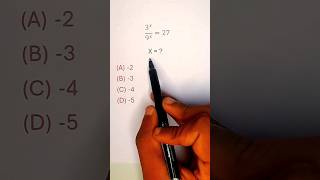 Exponent Equation 3x9x27 Solve  math shorts [upl. by Arvy]