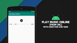 Android Play Music Online  From URL  Android Studio  Java [upl. by Aianat]