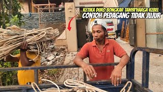 pedahal harga kabel lebih dari 25 ribu perkilo duro bongkar masih berani lebih harga nya 😀 [upl. by Annaohj]