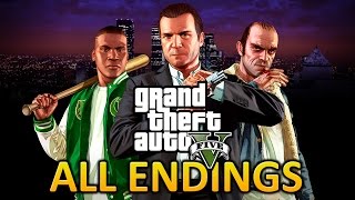 GTA 5  All Endings  Final Missions First Person Gold Medal Guide  PS4 [upl. by Issie]