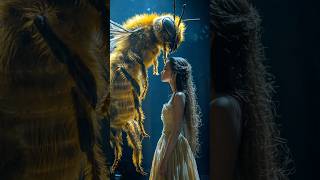 The woman fuses with a giant bee on AGT americagottelent magic fusion agt [upl. by Nalym]