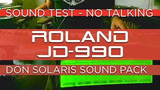 DEMO  No Talking  Roland JD990  Don Solaris Sound Pack [upl. by Adias638]