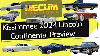 Mecum Kissimmee 2024  1960s Lincoln Continental Preview [upl. by Artaed]