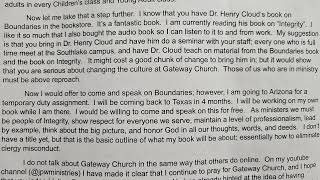 my letter to Gateway Church [upl. by Allsopp137]