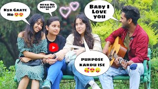 Impressing Cute Teen Girls 😍 By Guitar amp Singing  Love Mashup Best Singing Pranks teamjhopdik [upl. by Kayle]