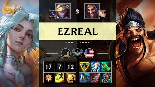 Ezreal ADC vs Draven Unstoppable  NA Challenger Patch 1418 [upl. by Aurita562]