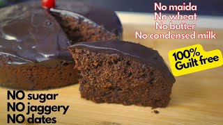 Have You Tried A Cake Without Using Sugar Jaggery or Dates As A Sweetener  100 Gluten Free Cake [upl. by Ynaffat]