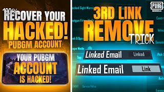 3rd Link Remove Trick Recover Your Hacked Account  Account Recovery Trick PUBGM [upl. by Gellman]