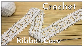 Easy to Crochet SUPER RIBBON LACE pattern for Beginners 🧶 [upl. by Ahseret]