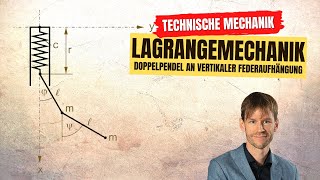 Lagrange Doppelpendel an Federaufhängung Technische Mechanik Dynamik [upl. by Friederike74]