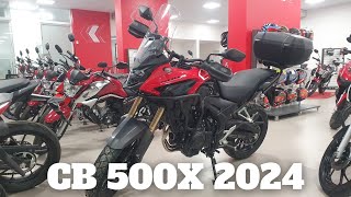 CB 500X 2024 PREÇO ATUALIZADO NA LOJA E VÁRIOS ACESSÓRIOS UMA CROSSOVER COMPLETISSIMA AI SIM [upl. by Jamal]