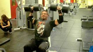 Seated dumbbell press 120 X 14 [upl. by Cleodell]