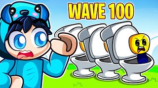 WAVE 100 ENDLESS MODE in TOILET TOWER DEFENSE [upl. by Mehalek285]