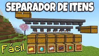 SEPARADOR DE ITENS AUTOMÁTICO para FARMS no Minecraft Bedrock [upl. by Jim]