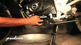 Pulsar Do It Yourself  How To Change The Engine Oil  Bajaj Pulsar [upl. by Vandyke237]